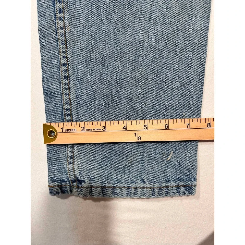 Vintage Levis 545 Loose Fit Jeans 34x32 Light Wash Orange Tab Made in USA Denim